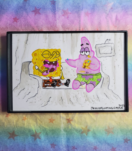 Sponge Friend Framed Drawing