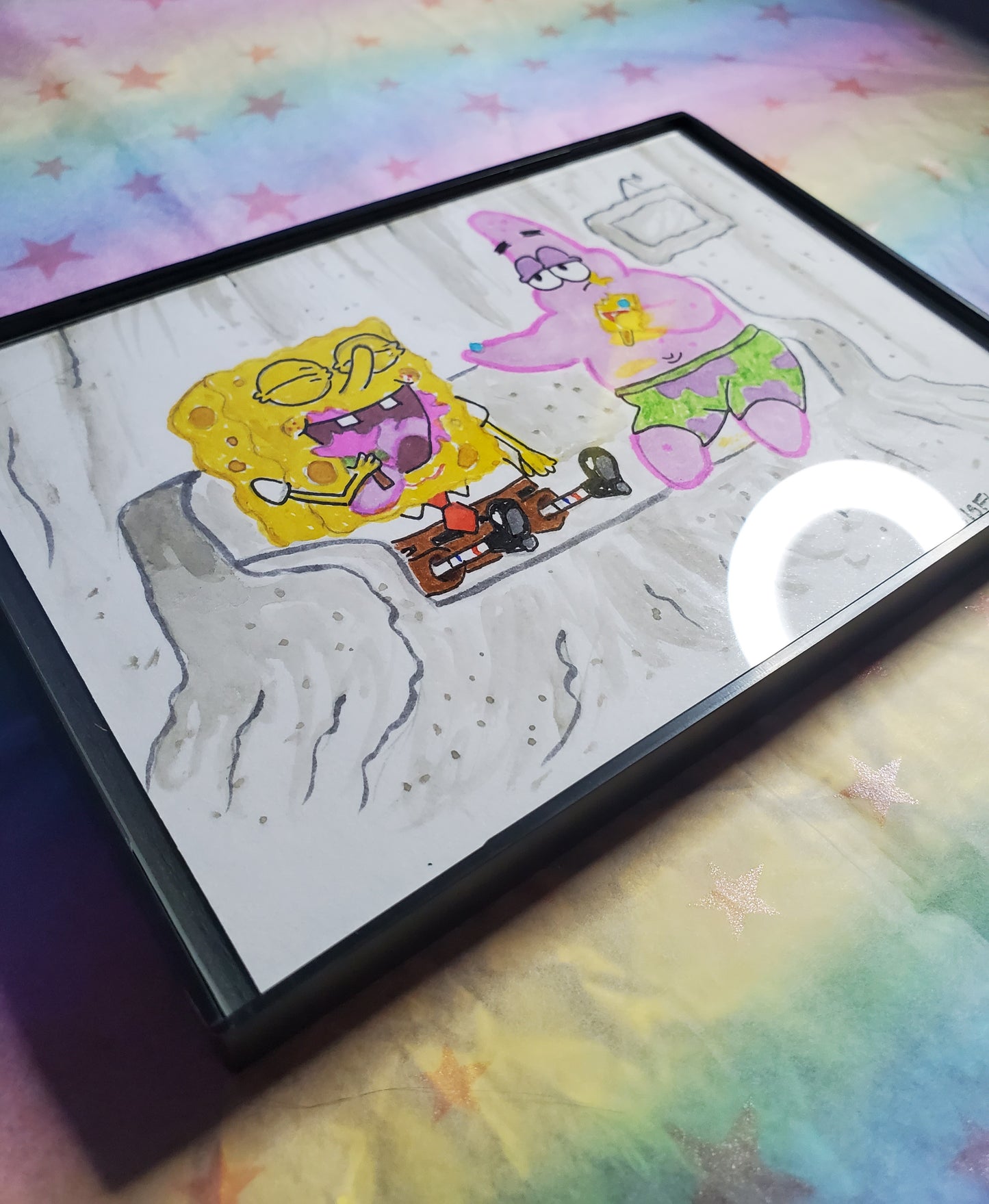 Sponge Friend Framed Drawing
