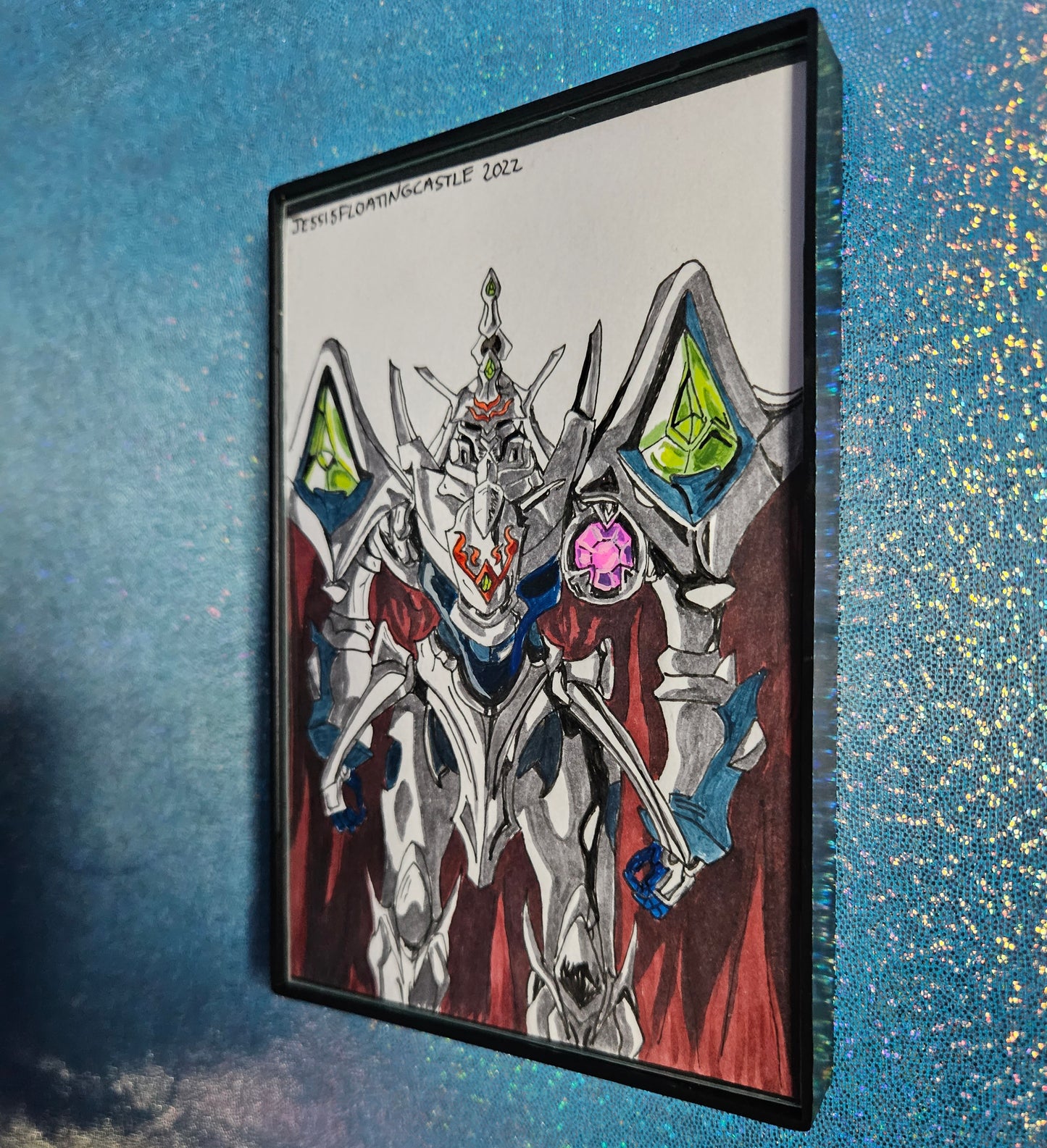 Dragon Armor Framed Drawing
