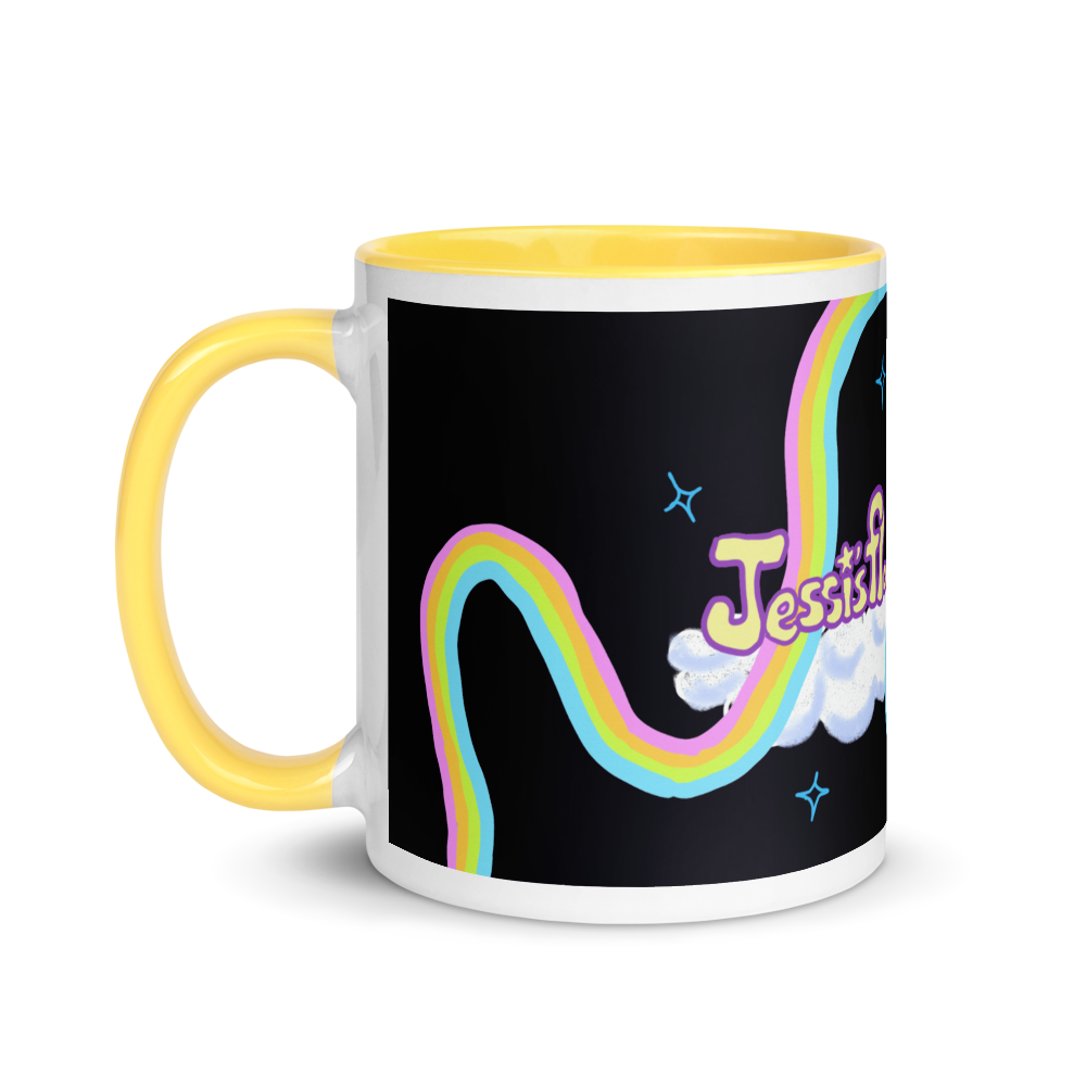 Jessi's Floating Castle Rainbow Mug with Color Inside